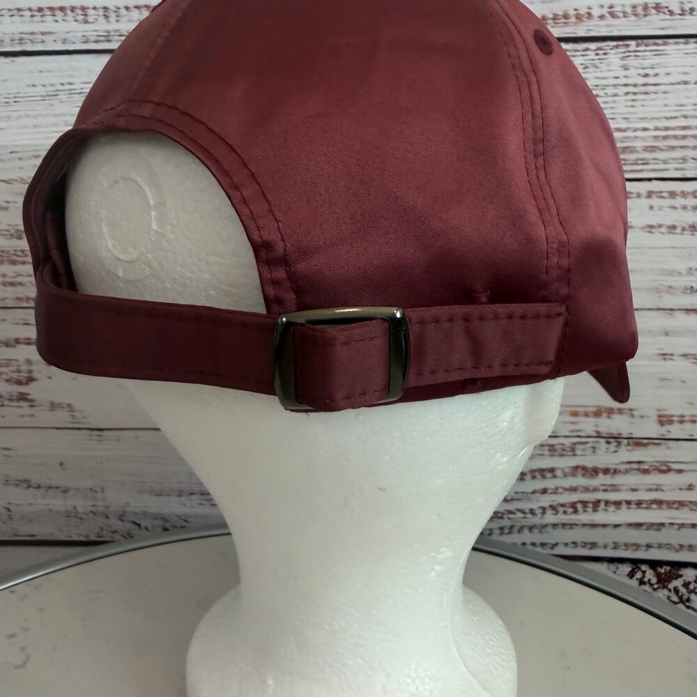 Fabaletics Breezy II Cap Hat Satin Finish Womens Burgundy - Picture 5 of 11